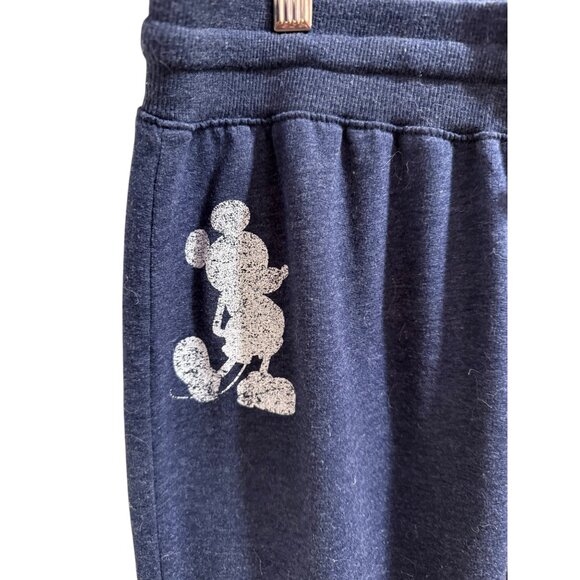 Disney Mickey Mouse Navy Blue Jogger Pants W/ Drawstring & Elastic Cuffs - Size - Picture 2 of 5